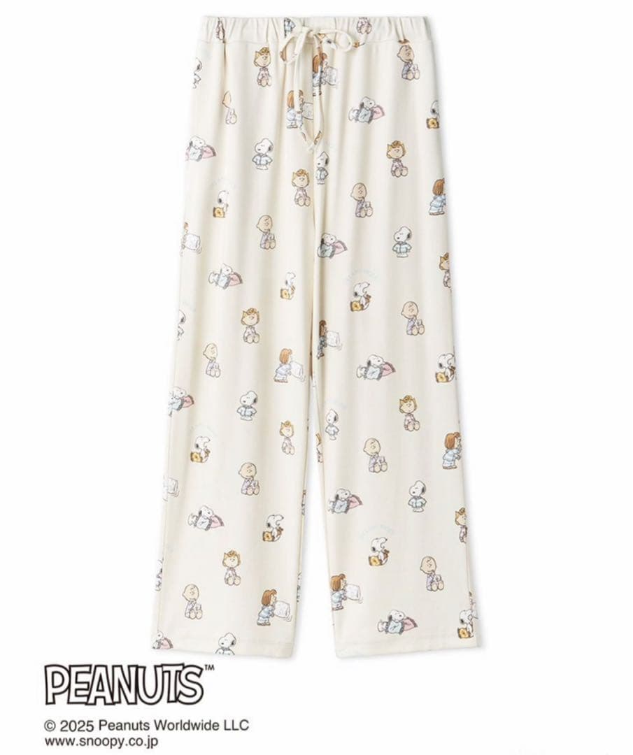 新作 ジェラートピケ スヌーピー オリジナルアート 総柄ロングパンツ