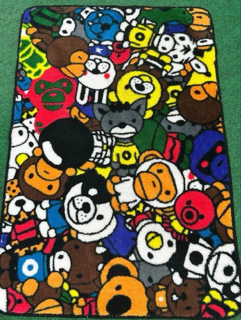 A BATHING APE マット バスマット 玄関マット ラグ オールサファリ