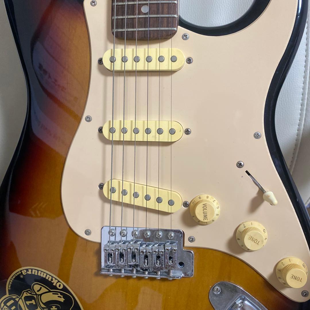 エレキギター サンバースト ギターケース付き