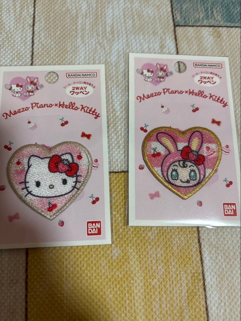 ハローキティ メゾピアノコラボ ぬいぐるみ ステッカー キーホルダーセット