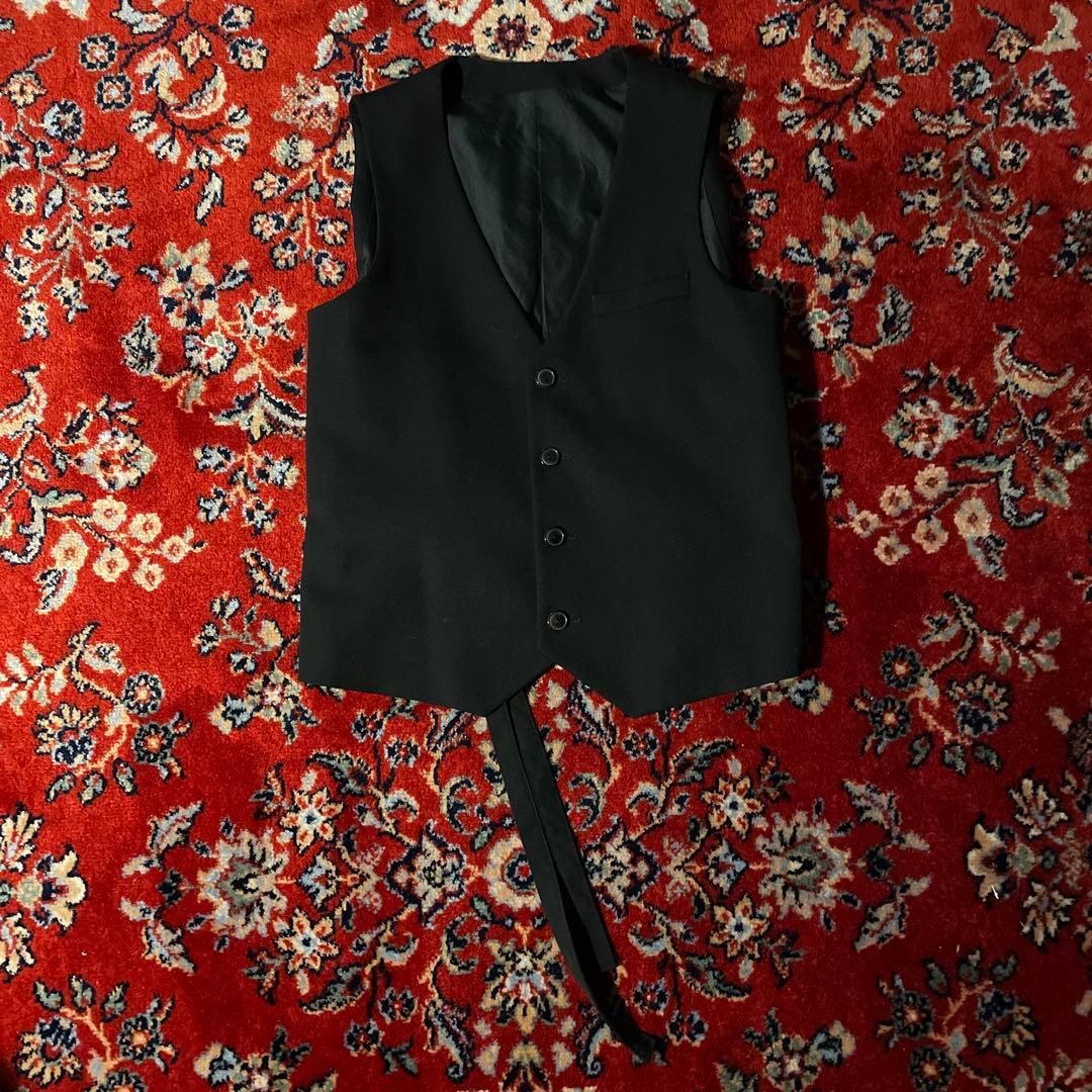 06aw numbernine ダブルシンチバックベスト　noir期　アーカイブ