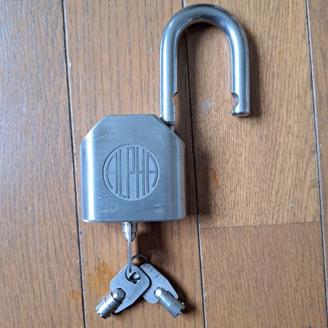 ALPHA ステンレス 南京錠 NO.2780-65 鍵3本付き