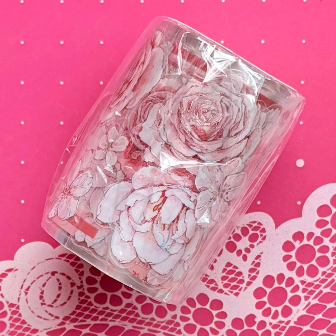 贝壳银 甜玫瑰 ダイカット加工 5.6cm×5m 海外マスキングテープ