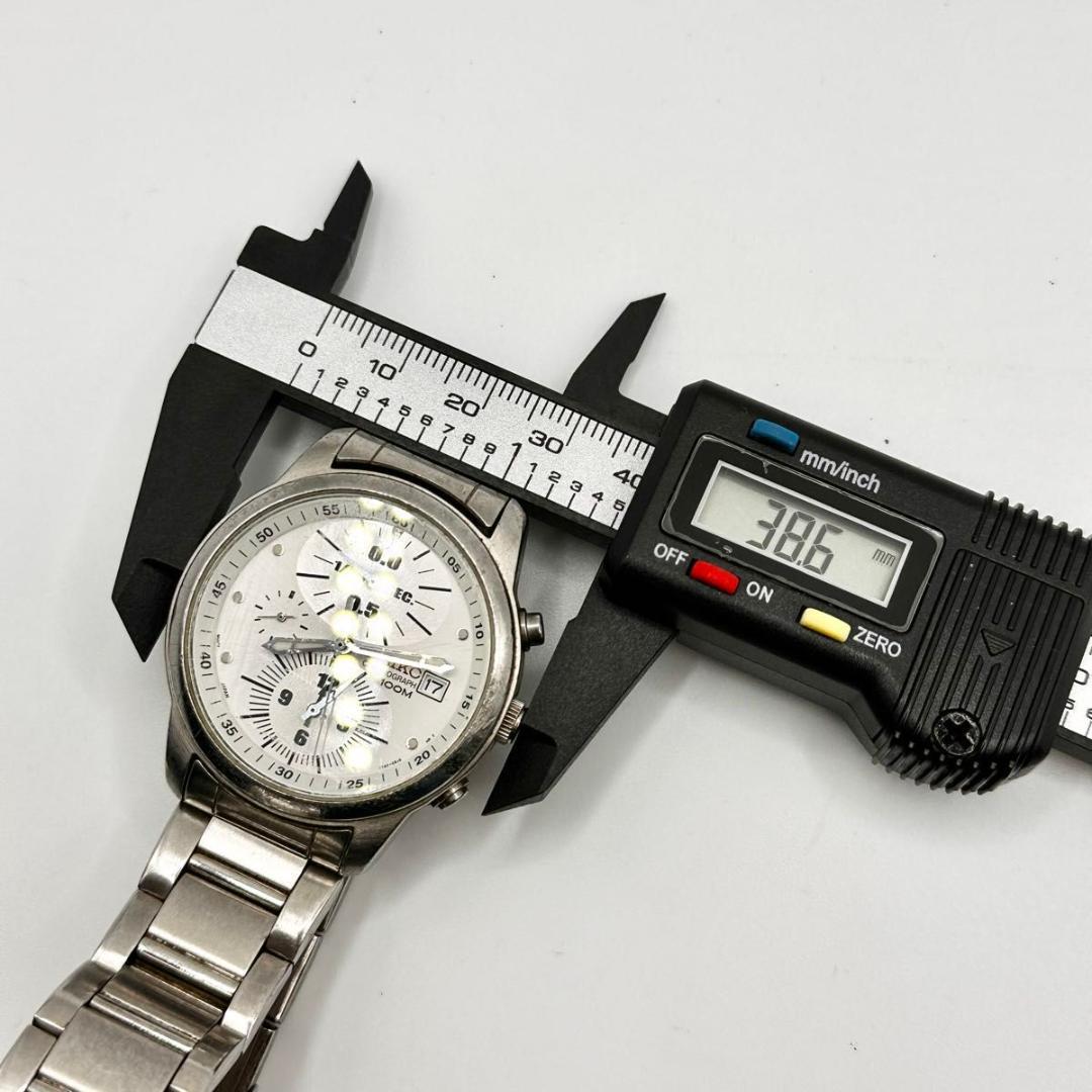 【電池交換済み】稼働 SEIKO 100M クロノグラフ 腕時計 クォーツ