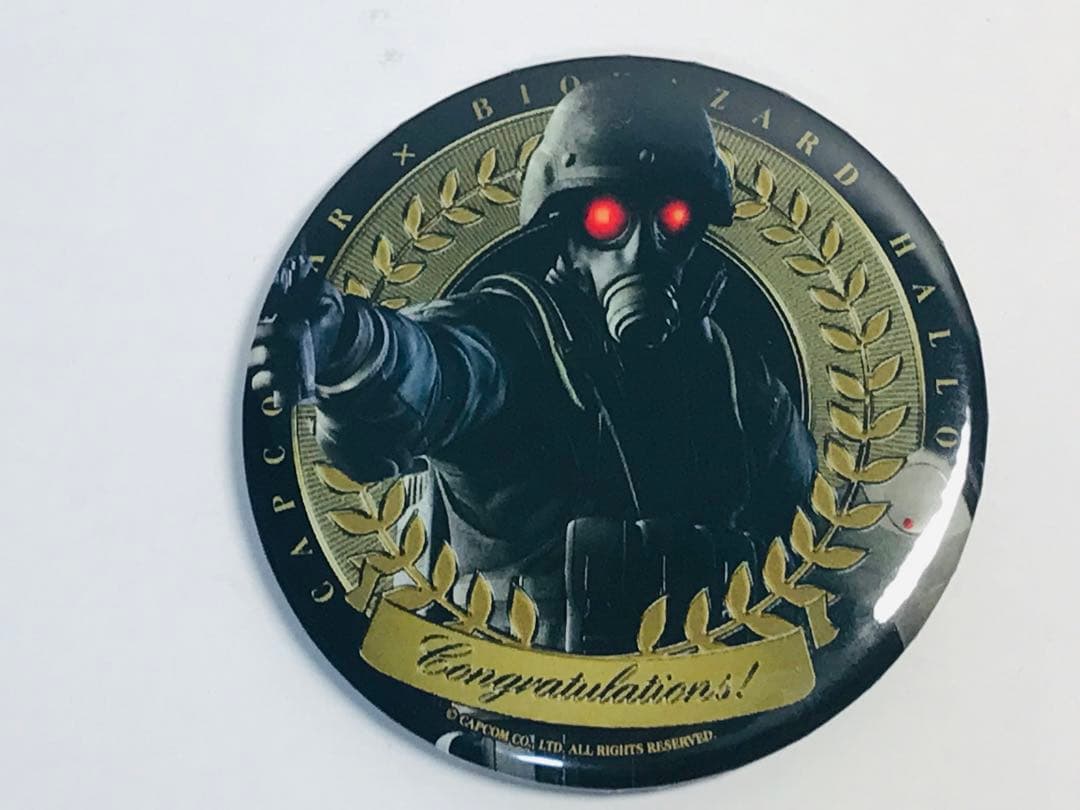 バイオハザード　ハンク　缶バッジ　カプコン　ハロウィン