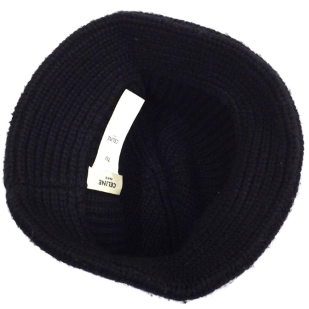 CELINE セリーヌ トリオンフ クロシェ カシミア バケットハット ネイビー