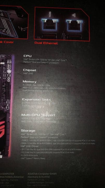 マザーボード ASUS INTEL Z490 ROG MAXIMUS XII EXTREME