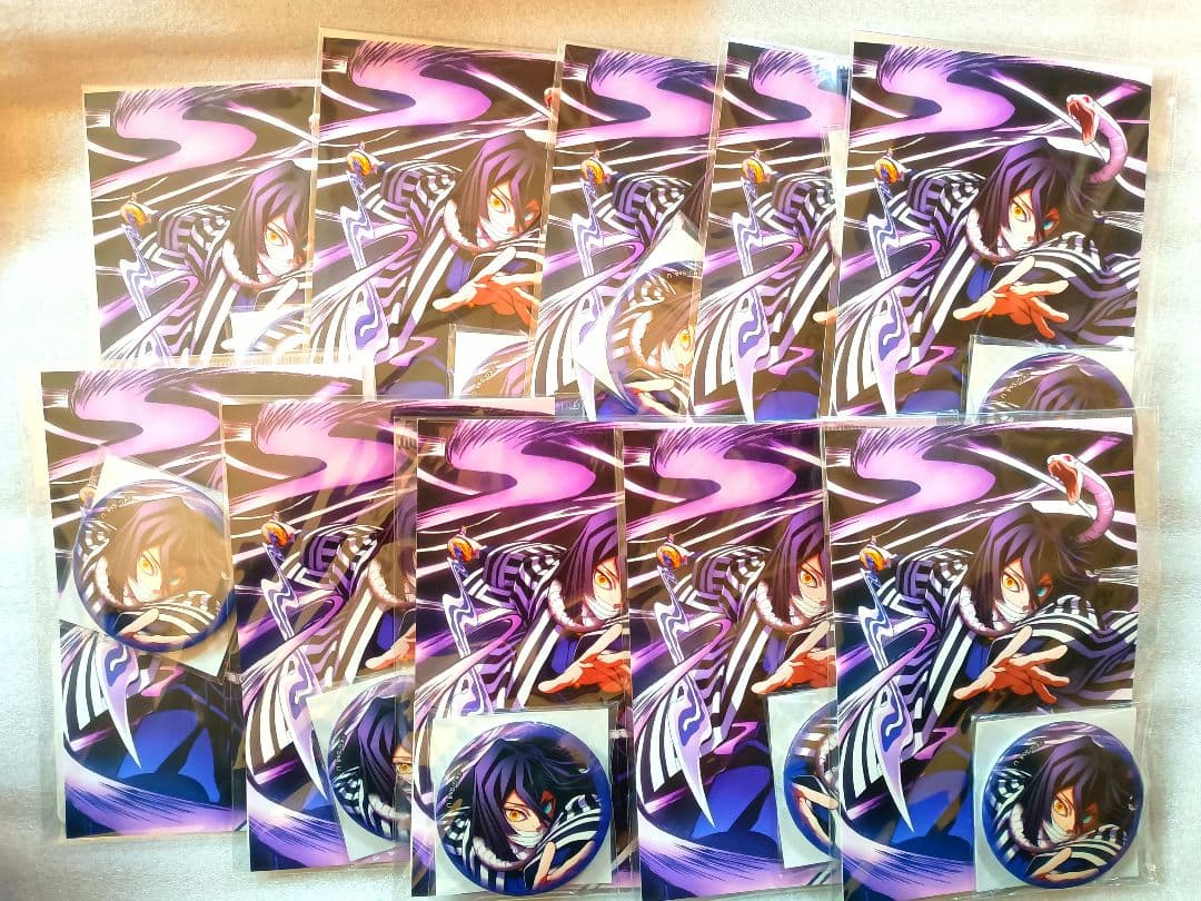 【伊黒小芭内】アニメ　鬼滅の刃　全集中展　缶バッジ　ポストカード