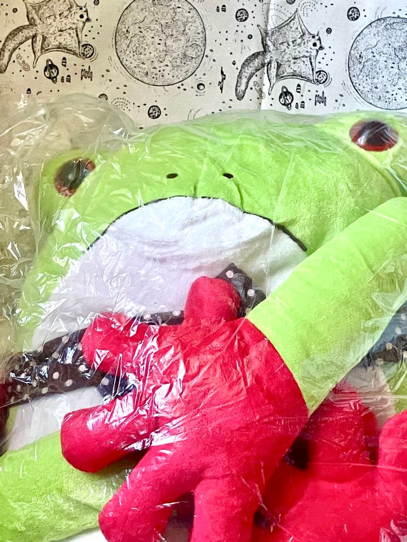 【未開封】てぶケロ　特大　カエル　グリーン　ぬいぐるみ　抱き枕　タグ付き