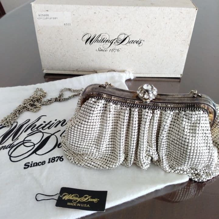 Whiting & Davis ビンテージメタリックメッシュバッグ未使用⭐︎希少