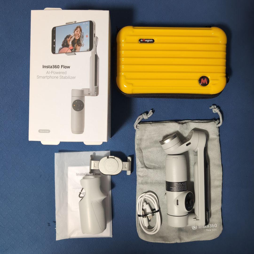 Insta360 Flow スタビライザー、aMagisnケース付き