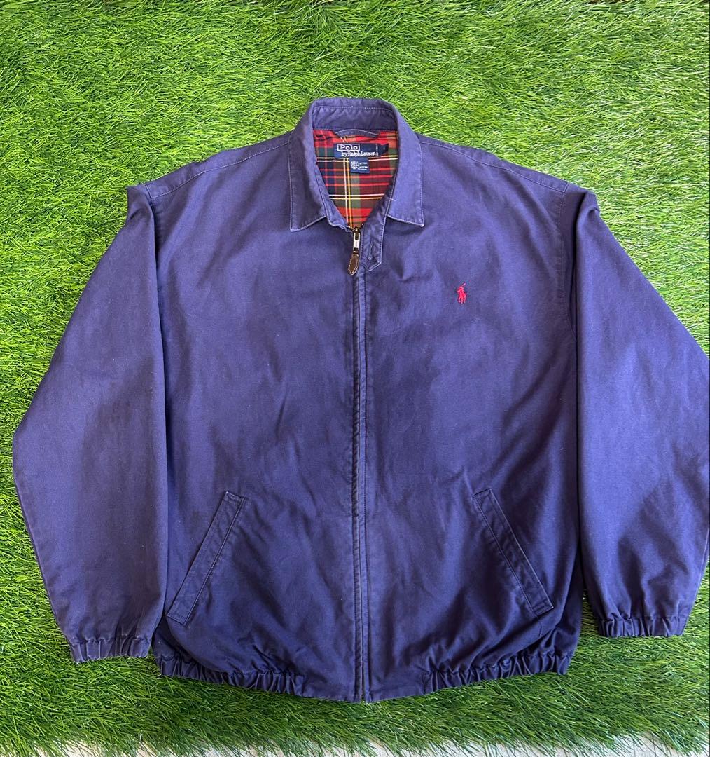 90s Polo Ralph Lauren ネイビー ジップアップジャケット L