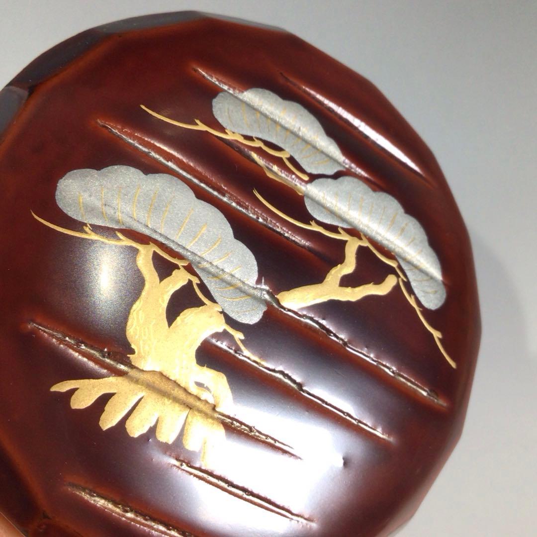 Ｐ４５０　棗　『岡本陽斎作』『又妙斉好』『老松蒔絵』『折撓中棗』　共箱　茶道具