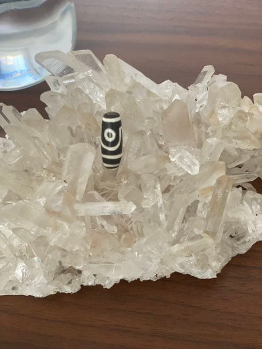 最強パワー　チベット　二眼天寿　美品　黄砂　最強パワーストーン