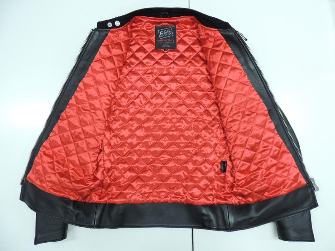 666 MANDARIN COLLAR シープスキン 羊革 シングル ライダース