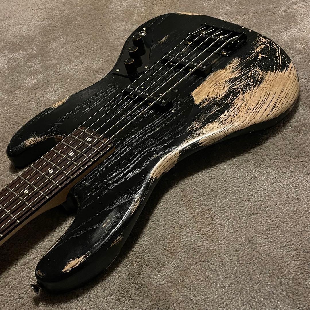 FGN フジゲン 5弦ベース サドウスキーピックアップ アッシュボディ ブラック