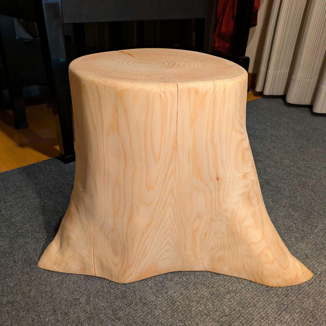檜　切り株　丸太　椅子　スツール　 高さ約31㎝