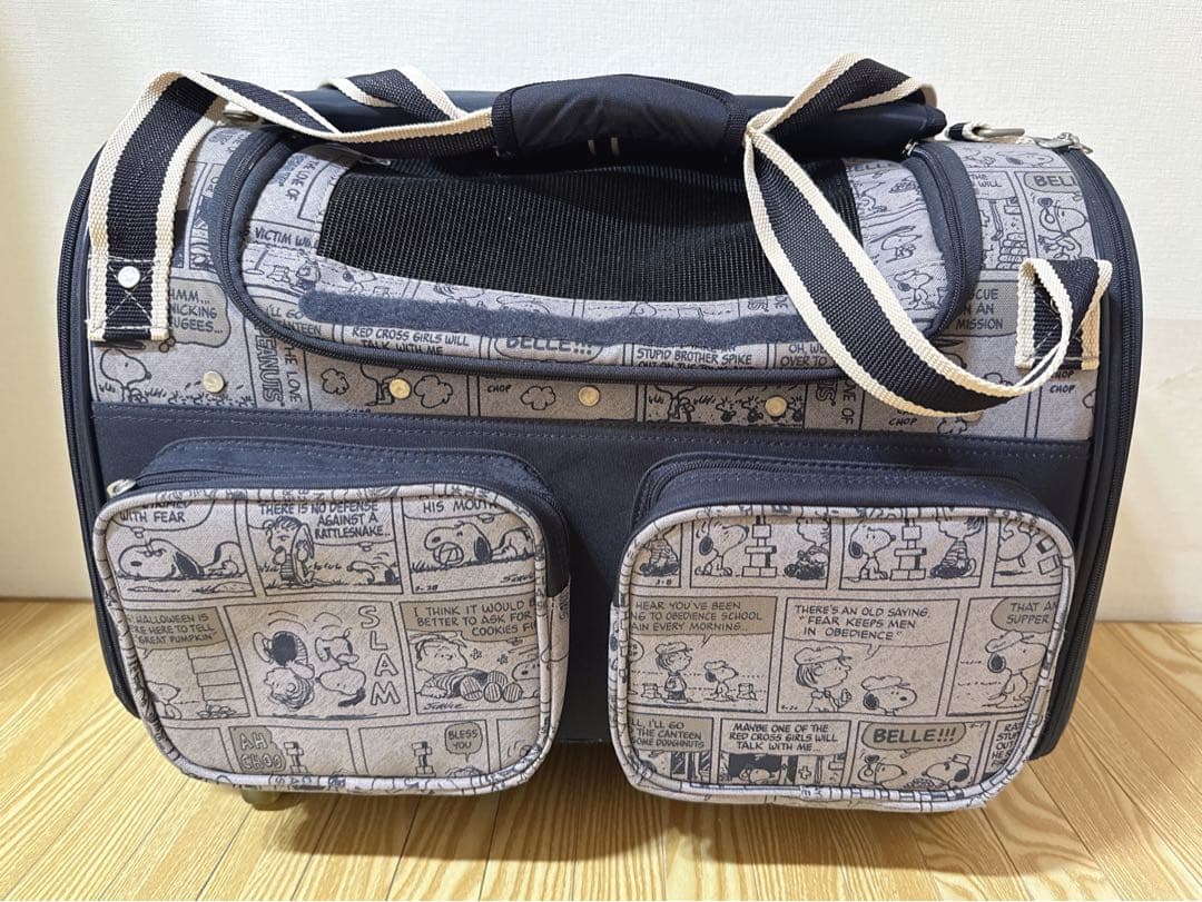 レア柄❗️ペットパラダイス スヌーピー コミック柄 キャリーバッグ