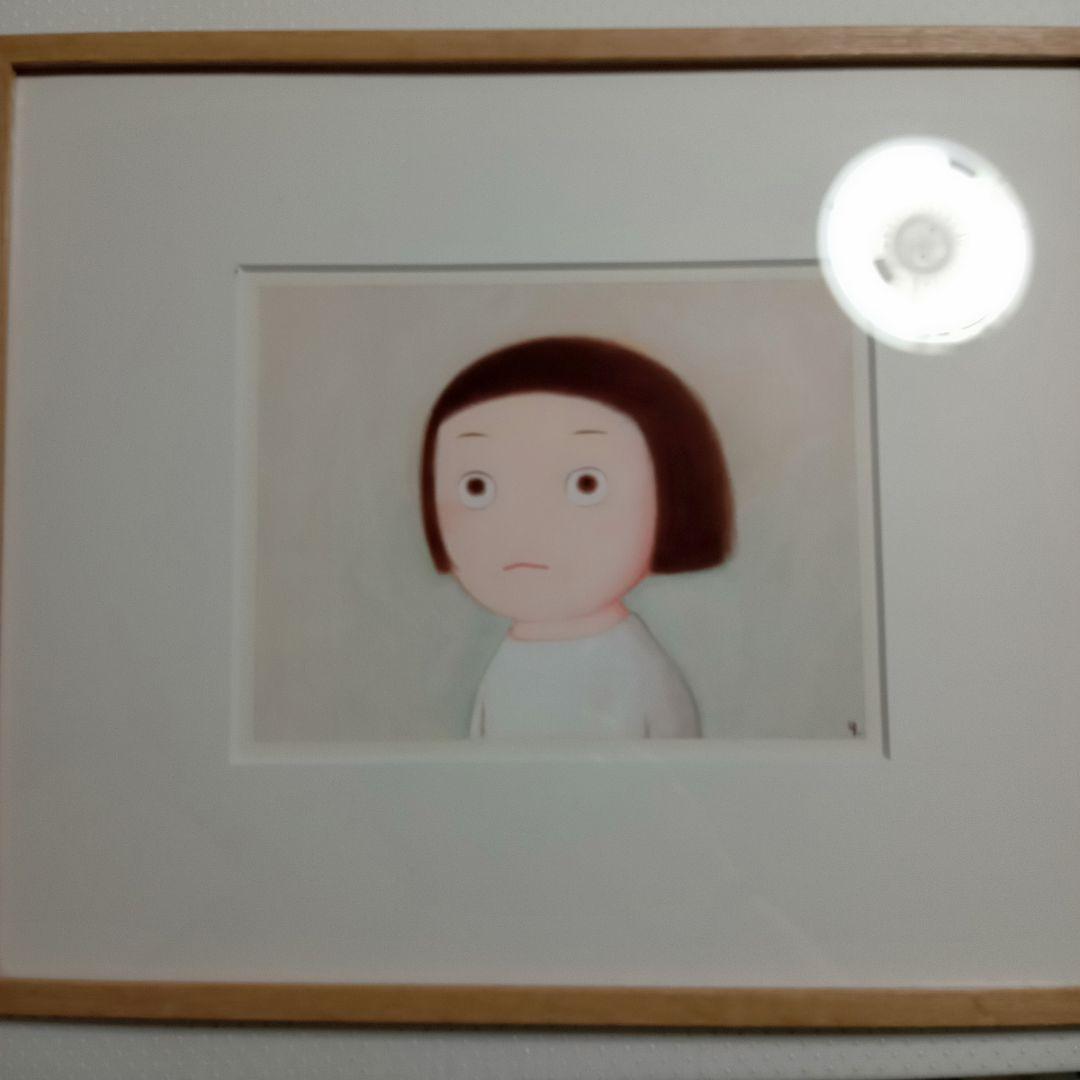 アート 木製額入り　女の子の絵　作家作品