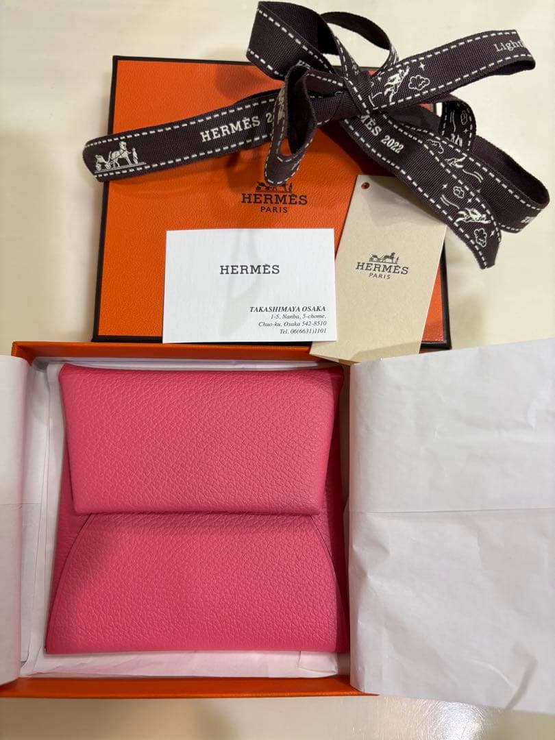 HERMES 未使用　バスティア　シェーブル　U刻印　ケース