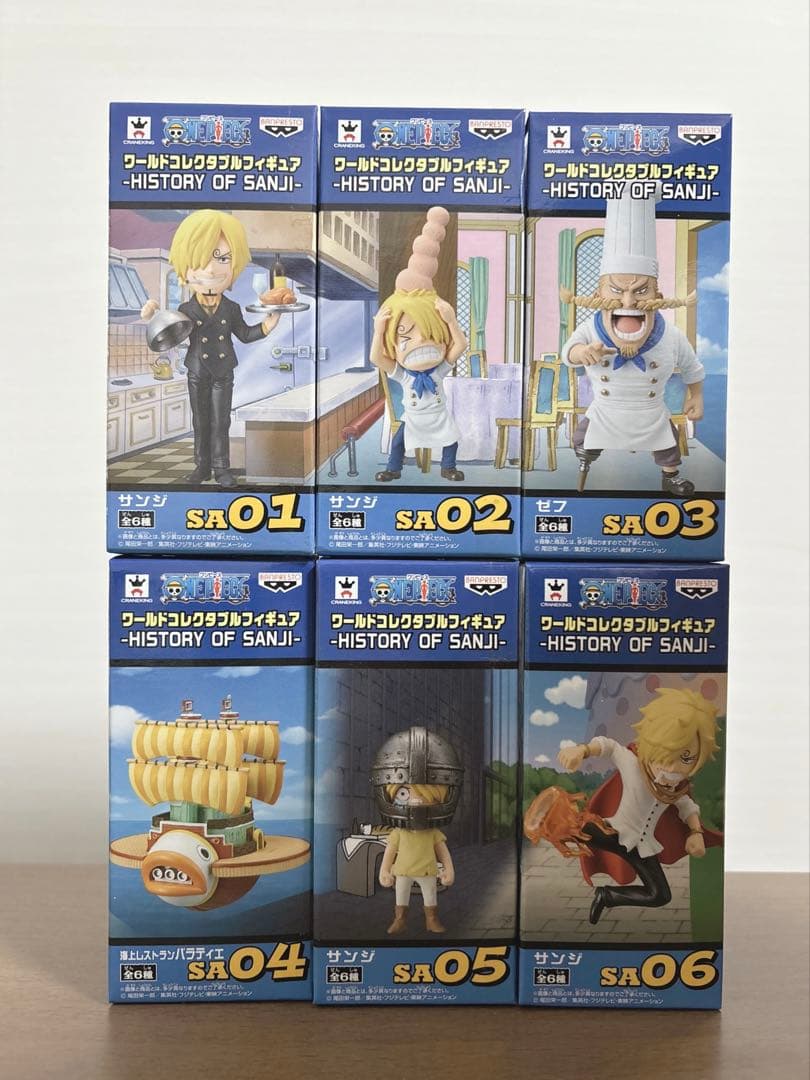 ワールドコレクタブルフィギュア ヒストリーオブサンジ 全6種セット