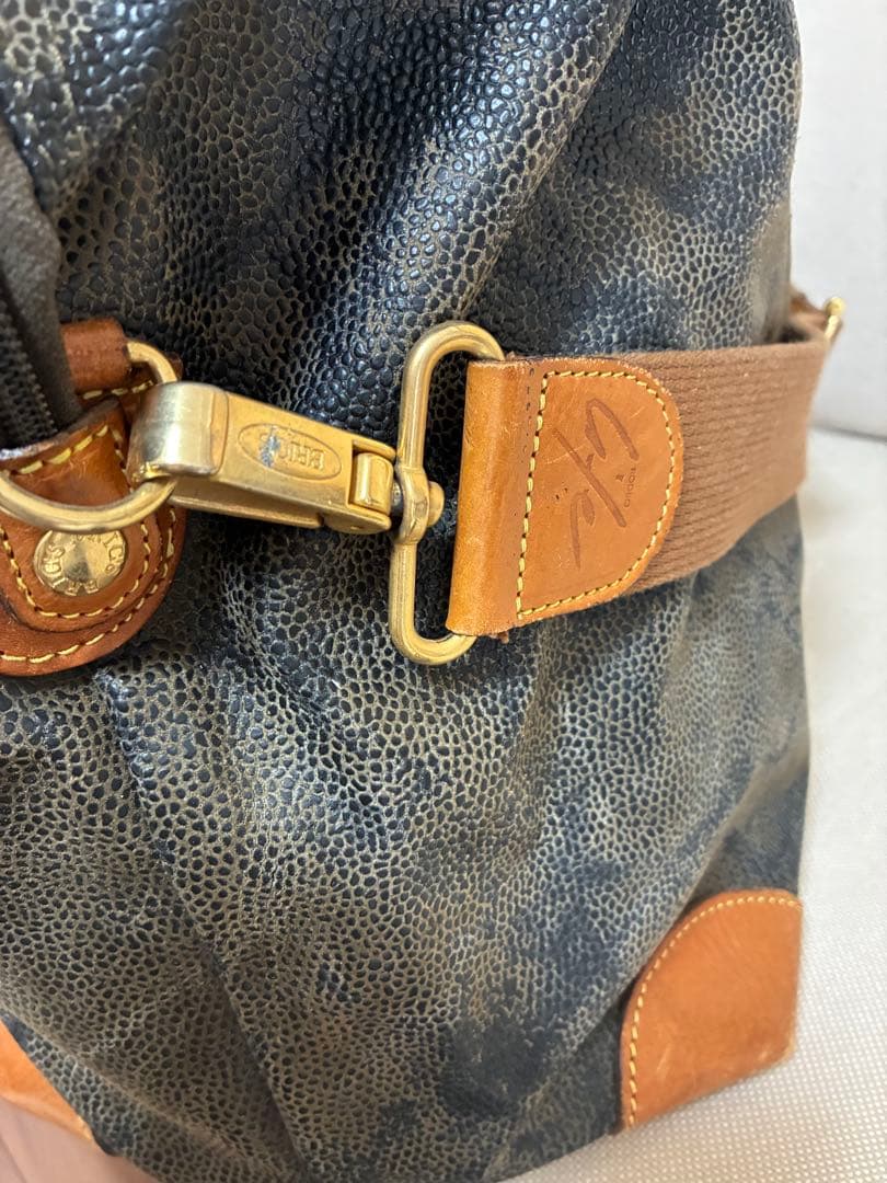 BRIC'Sブリックス　レザー ボストンバッグ　イタリア　大容量　シボ革　レトロ