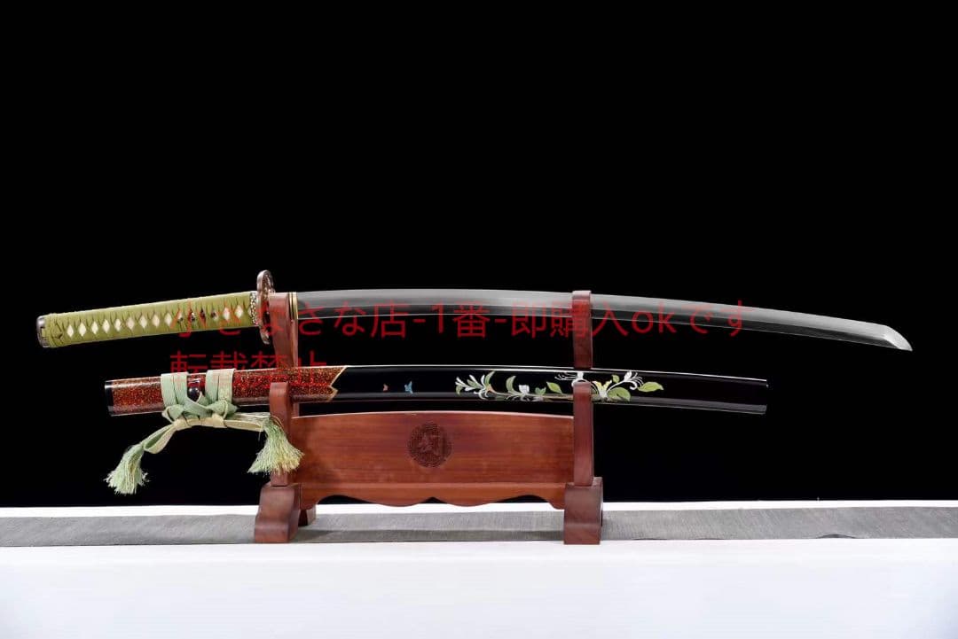 26寸地肌鋼焼刃武士刀『花鳥拵打刀』 武具 刀装具 日本刀 模造刀 居合刀