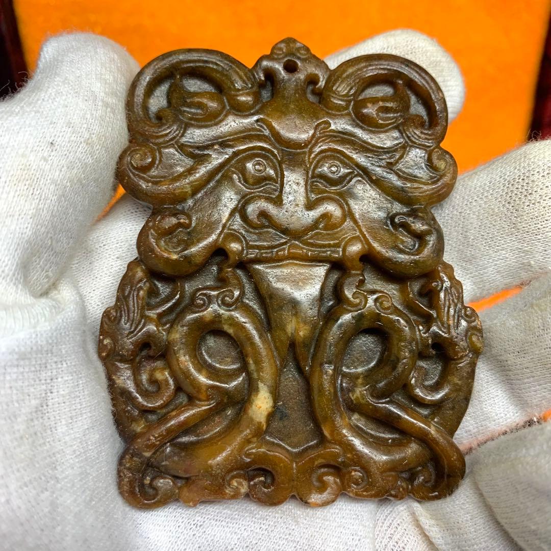 旧蔵時代物文房具　万年の歳月が育んだ 魂の結晶高古玉 天然玉石　文鎮レア本物保証