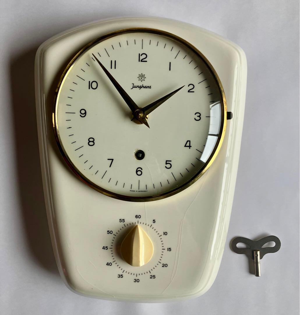 ユンハンス　Junghans 掛時計　ゼンマイ　鍵つき