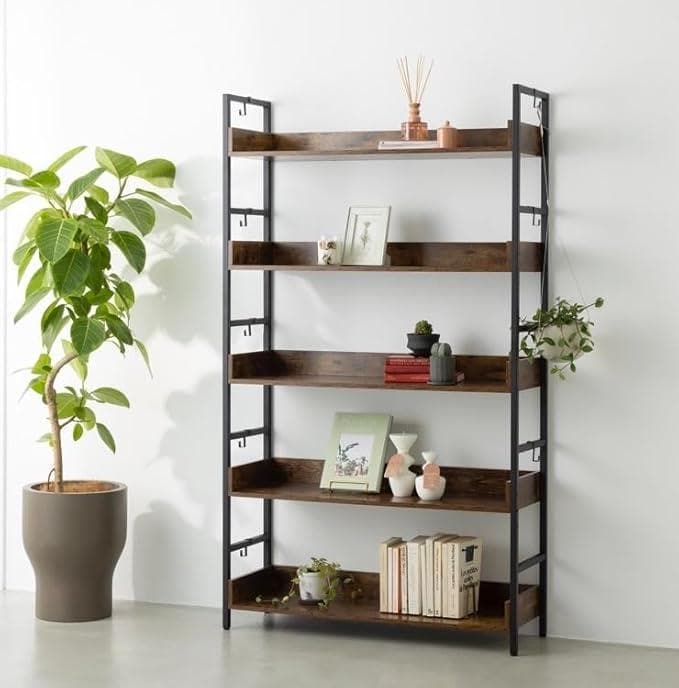 【良品】オープンシェルフ おしゃれ ラック 本棚 収納ラック 木製・金属