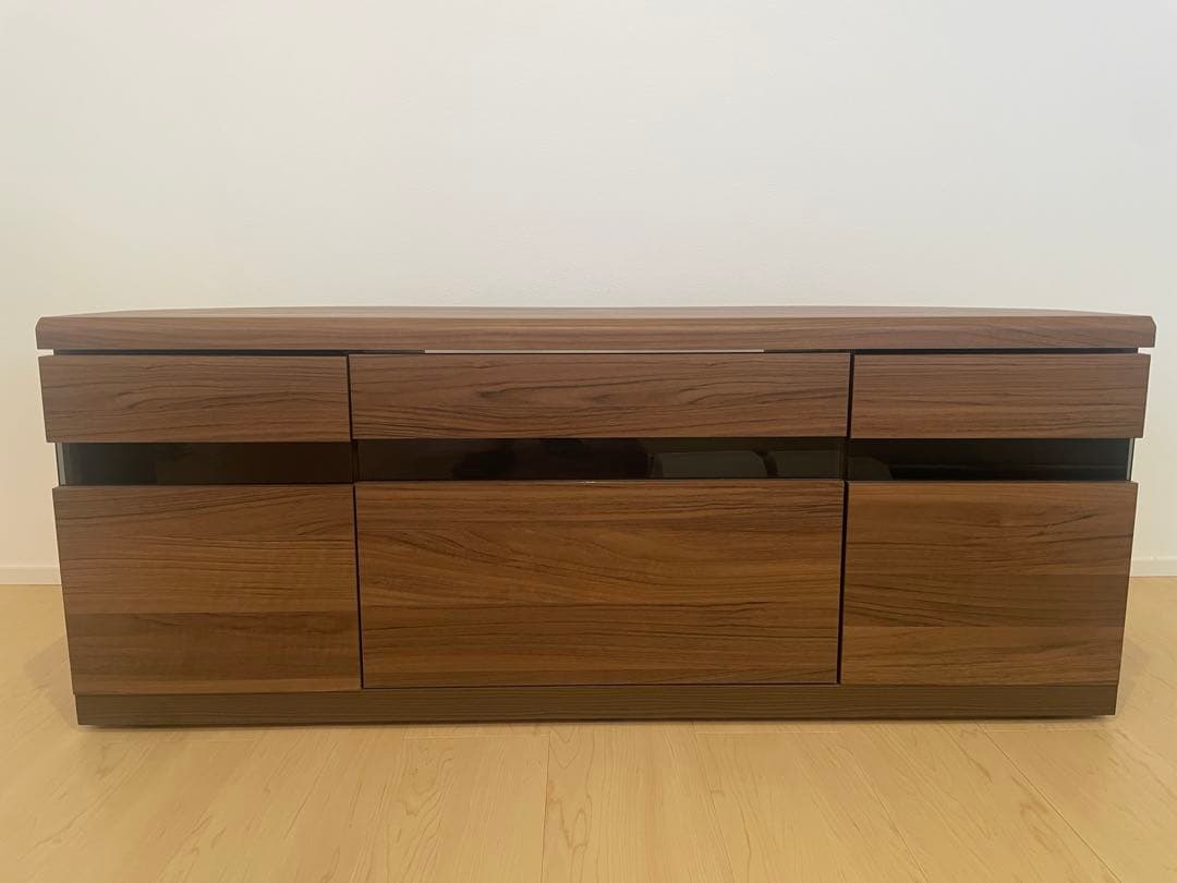 ディノス家具/隠しキャスター付きコーナーテレビ台 幅110cm ウォールナット