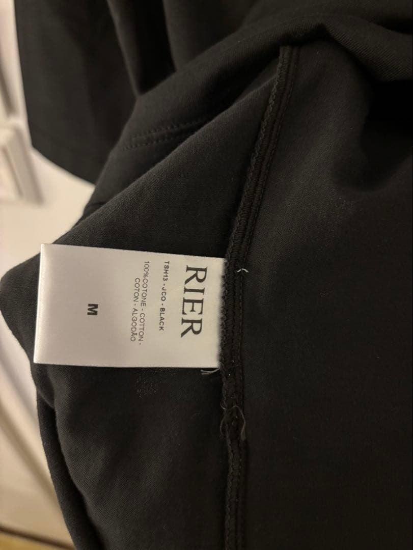 RIER Vネック Tシャツ ブラック M