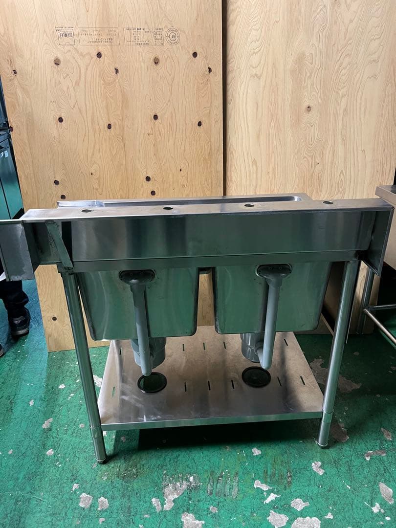 マルゼン 右側ソルイド2槽シンク1050x670x810(+150)