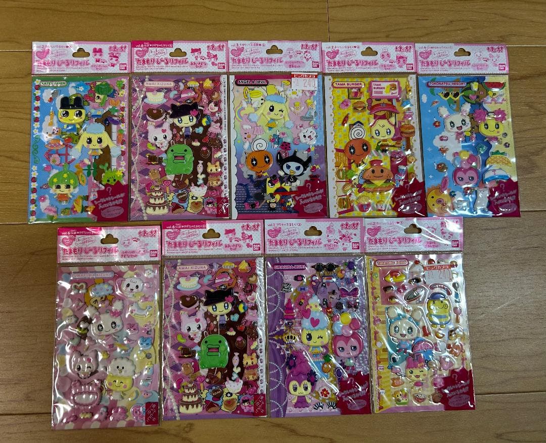 【希少】平成レトロ たまごっち たまもりしーる リフィル 9パックセット-②