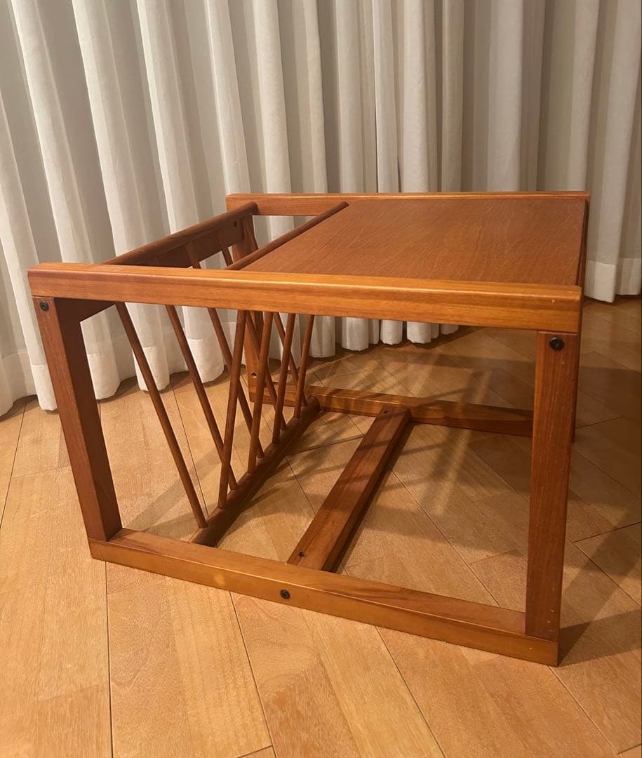 SCANTEAK サイドテーブル マガジンラック