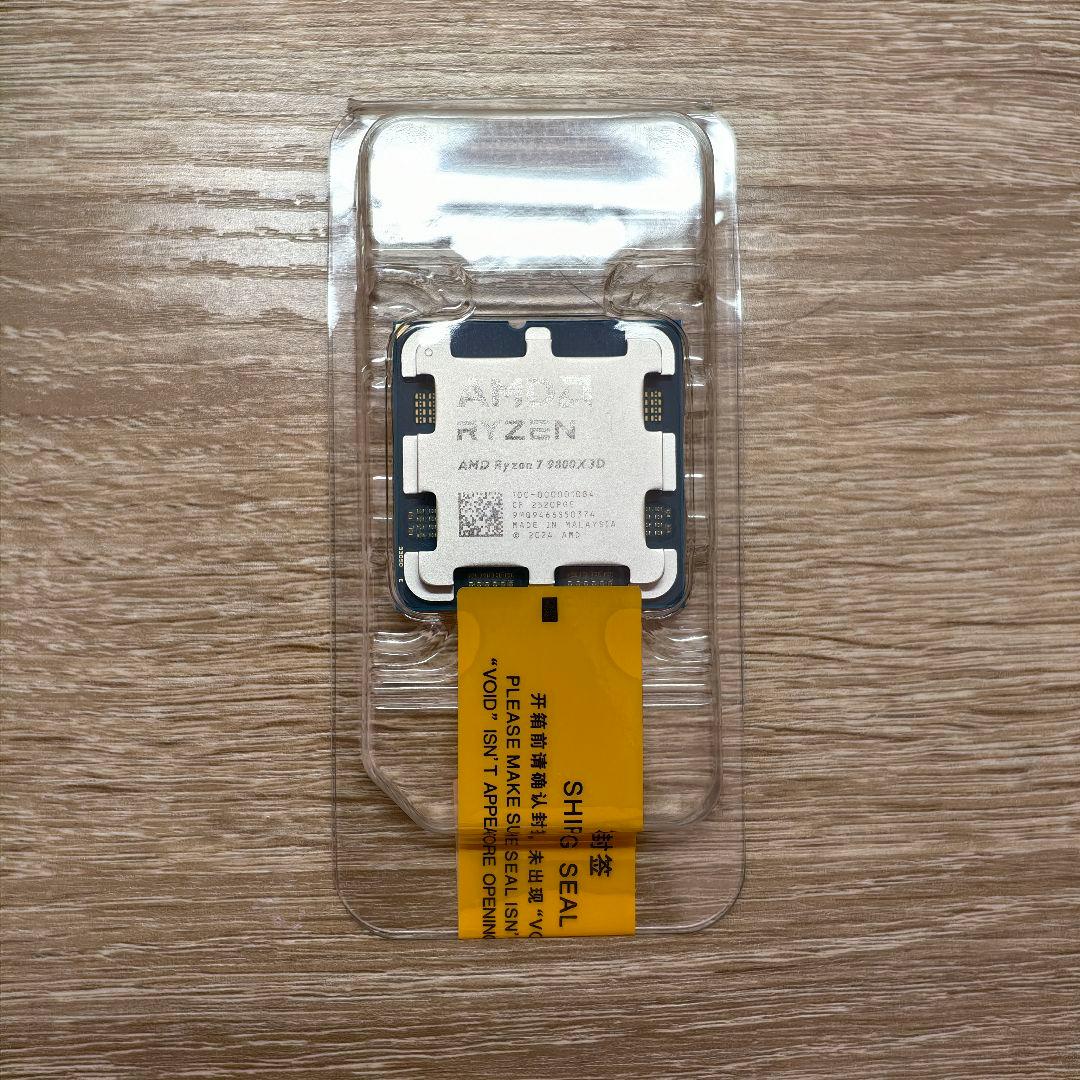【新品未使用】AMD Ryzen 7 9800X3D バルク品