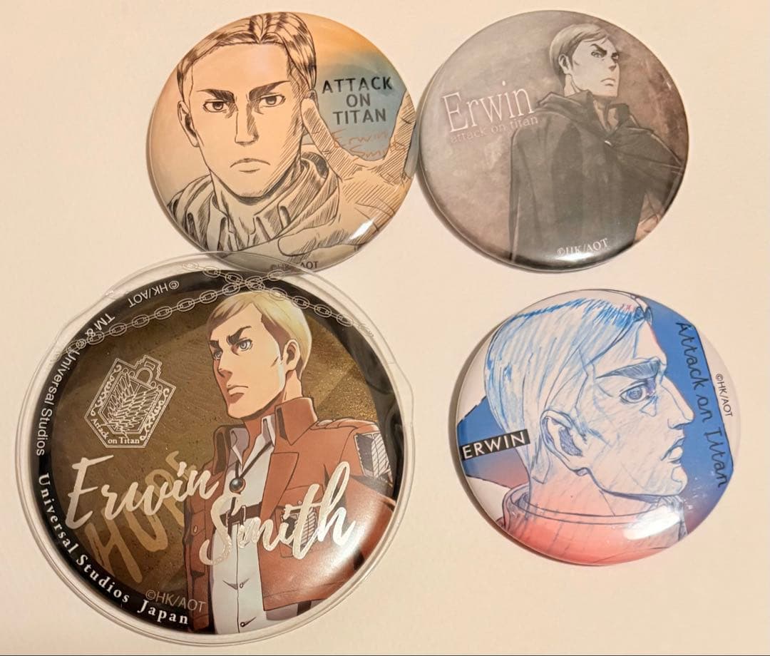 進撃の巨人　エルヴィン 缶バッジ　まとめ