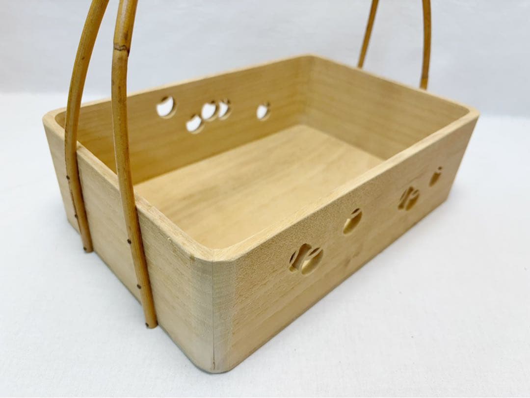 未使用 茶道具 桐 一燈好写 つぼつぼ透かし 手持ち莨盆 喫煙具 木工芸 紙箱