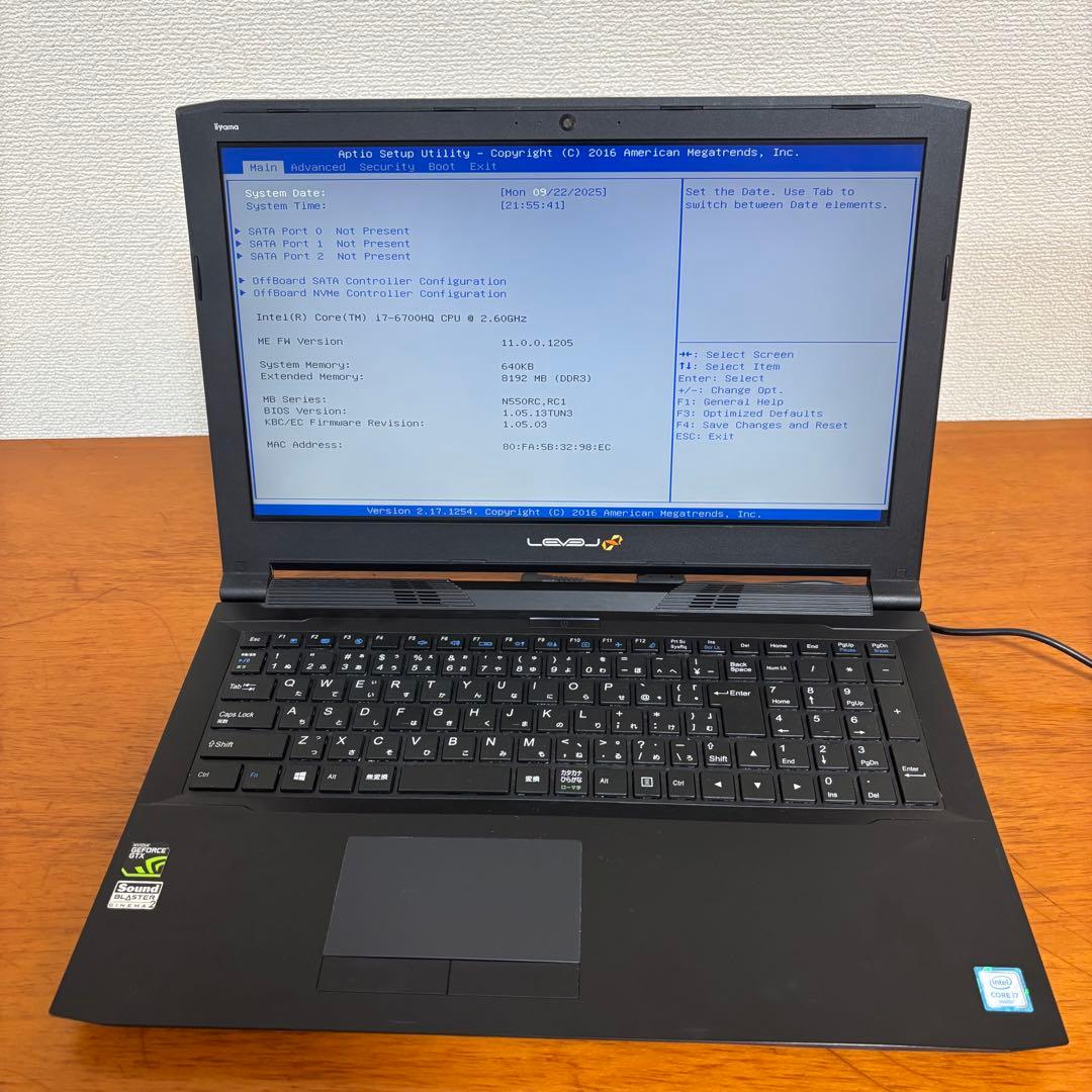 Mouse LEVEL ゲーミングノートパソコンi7第6世代 750GB