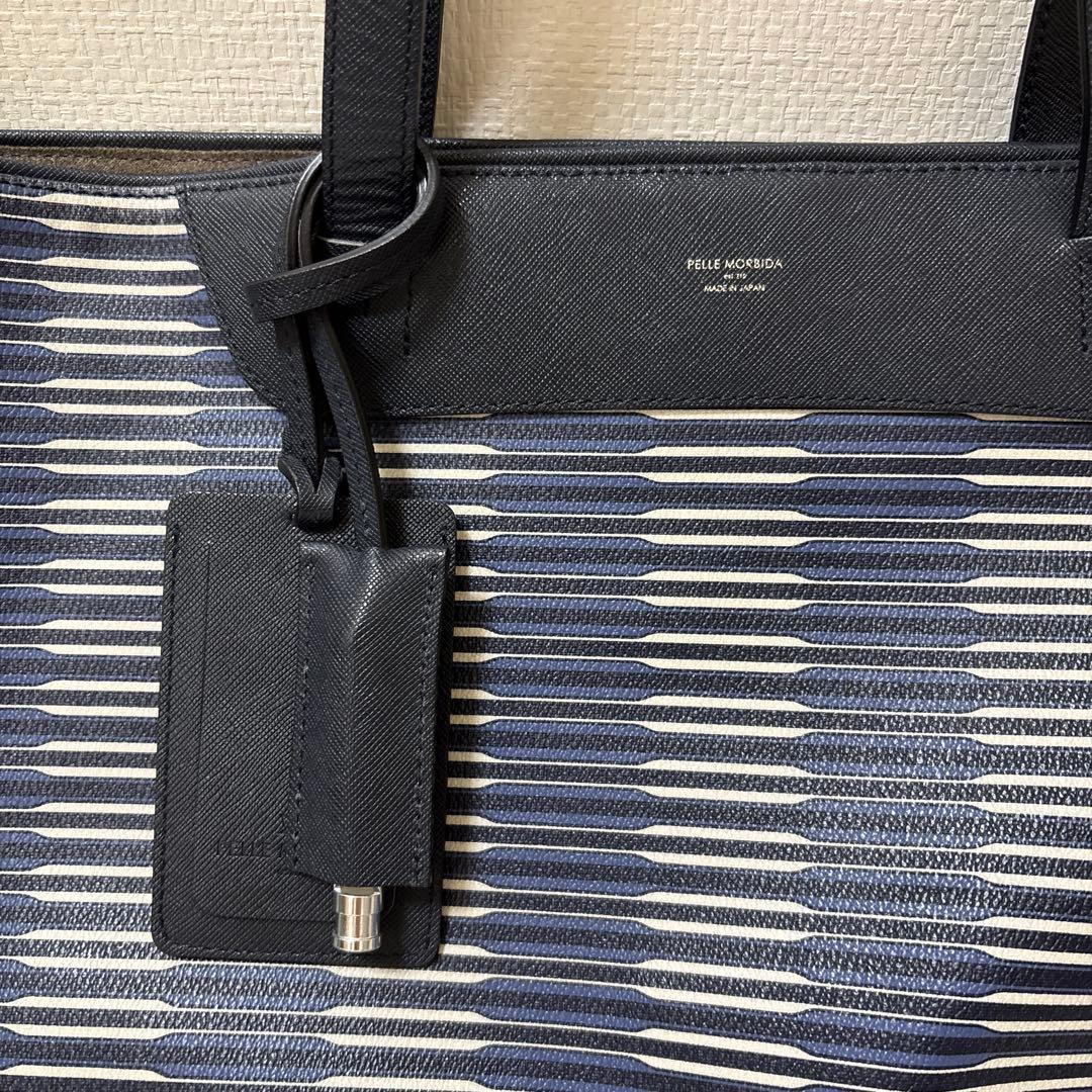 PELLE MORBIDA ペッレモルビダ トートバッグ PVC ストライプ