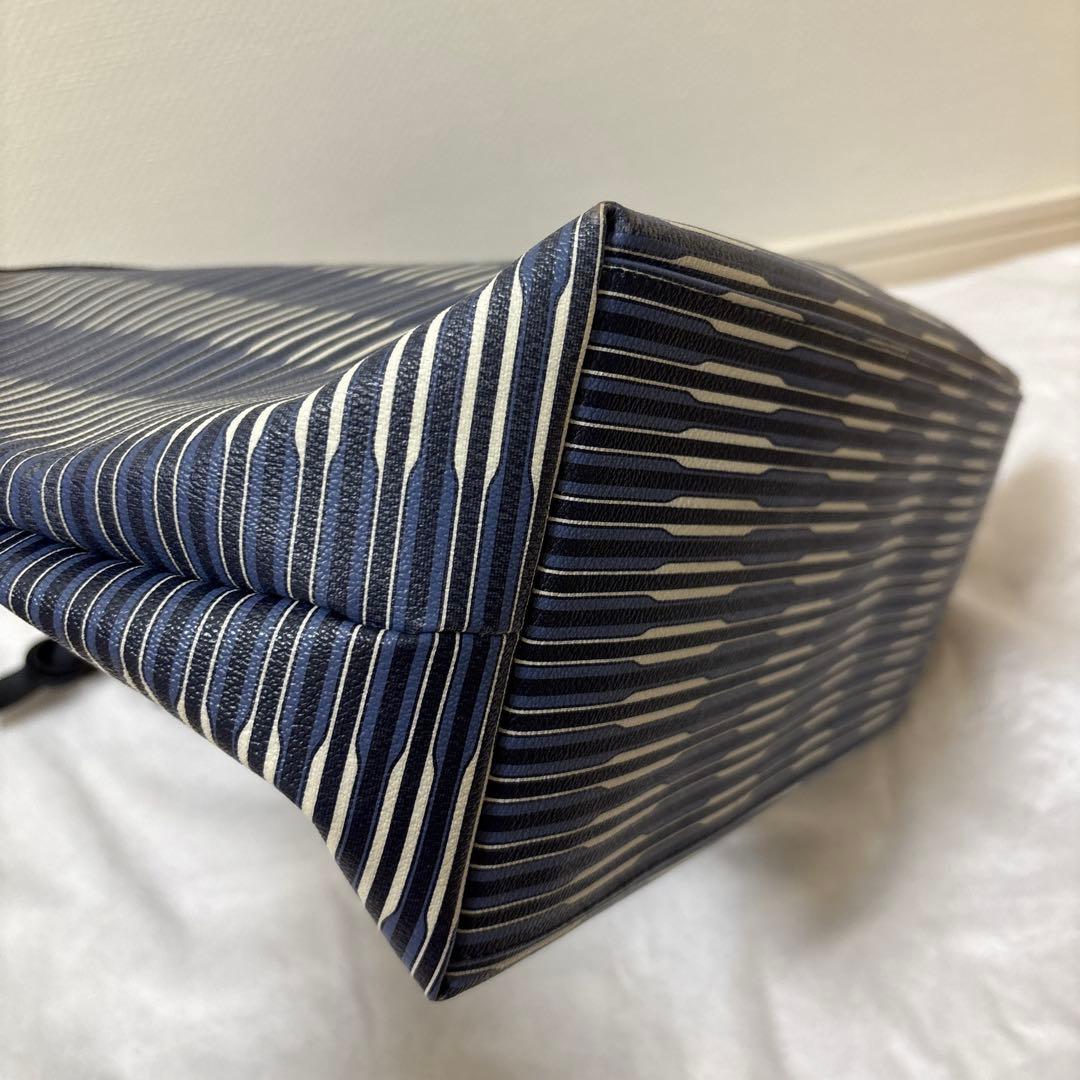 PELLE MORBIDA ペッレモルビダ トートバッグ PVC ストライプ