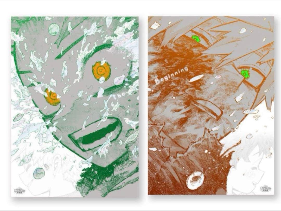 ヒロアカ原画展 緑谷出久 爆豪勝己 ポスター2枚セットThe Beginning