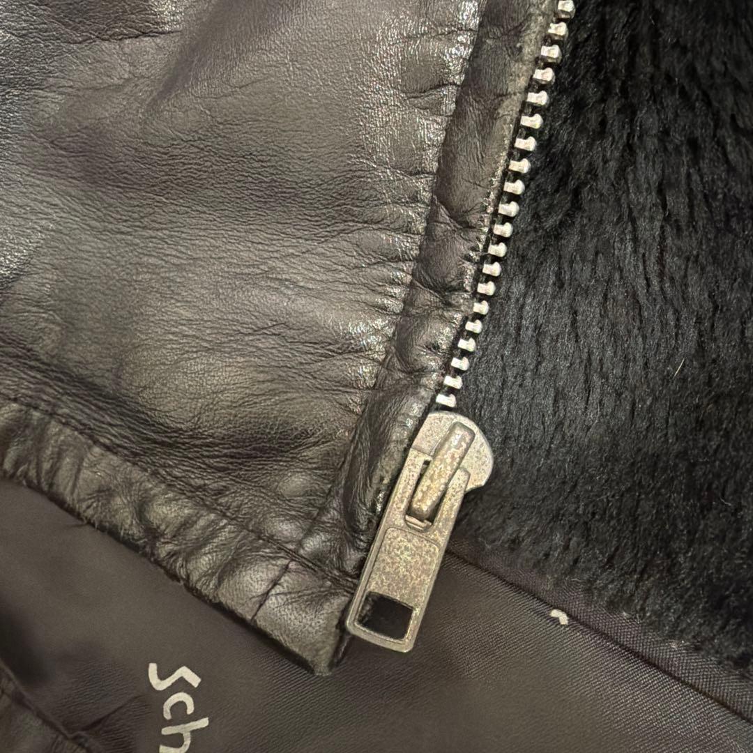 品番 Schott 643 レザー シングルライダース 34 ボアライナー