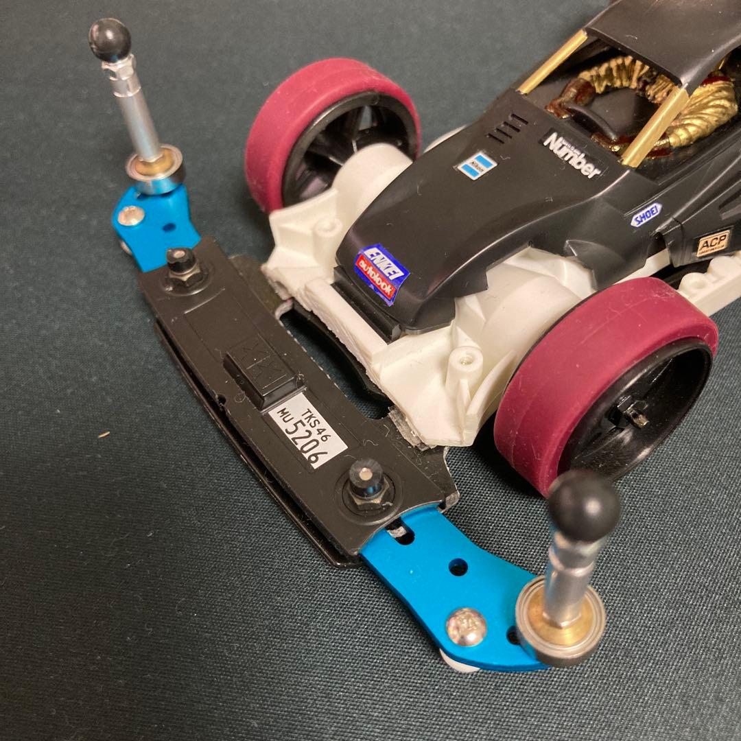 ミニ四駆 ブラックグラスホッパー2 MAシャーシ カーボンパーツ 脱脂済ローラー