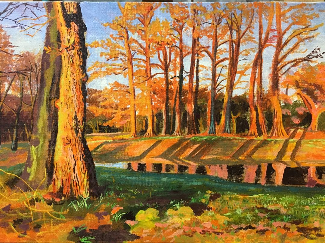 題名：「あの時の恋よ、ここに記す。」水彩画（アクリル）