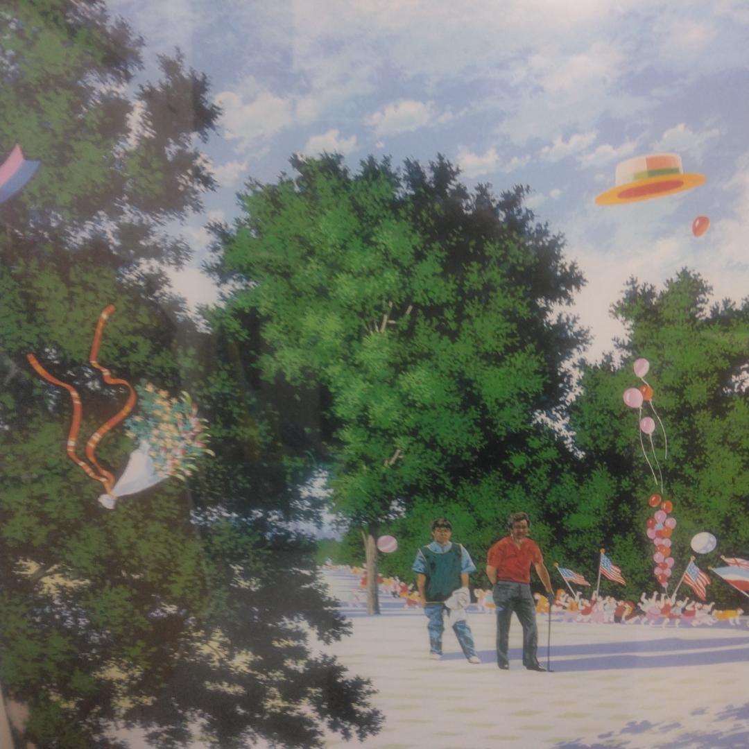 ヒロ・ヤマガタ　USオープンチャンピオンシップ　中古　大判額装アートポスター