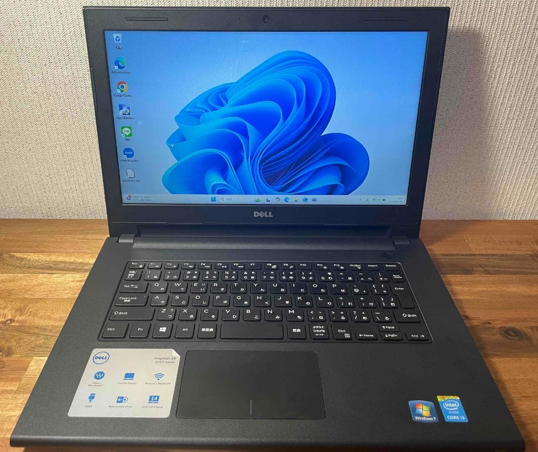 Win11 Dell 14インチ 第4世代i3 メモリ8GB SSD240GB