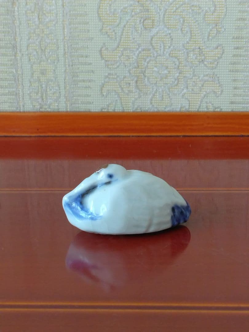 骨董　根付け　平戸焼　鳥