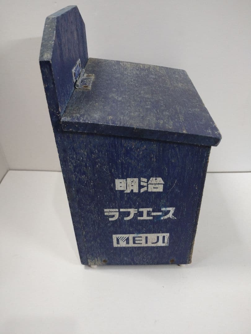 明治牛乳牛乳箱 木製収納ボックス 木箱 レトロ