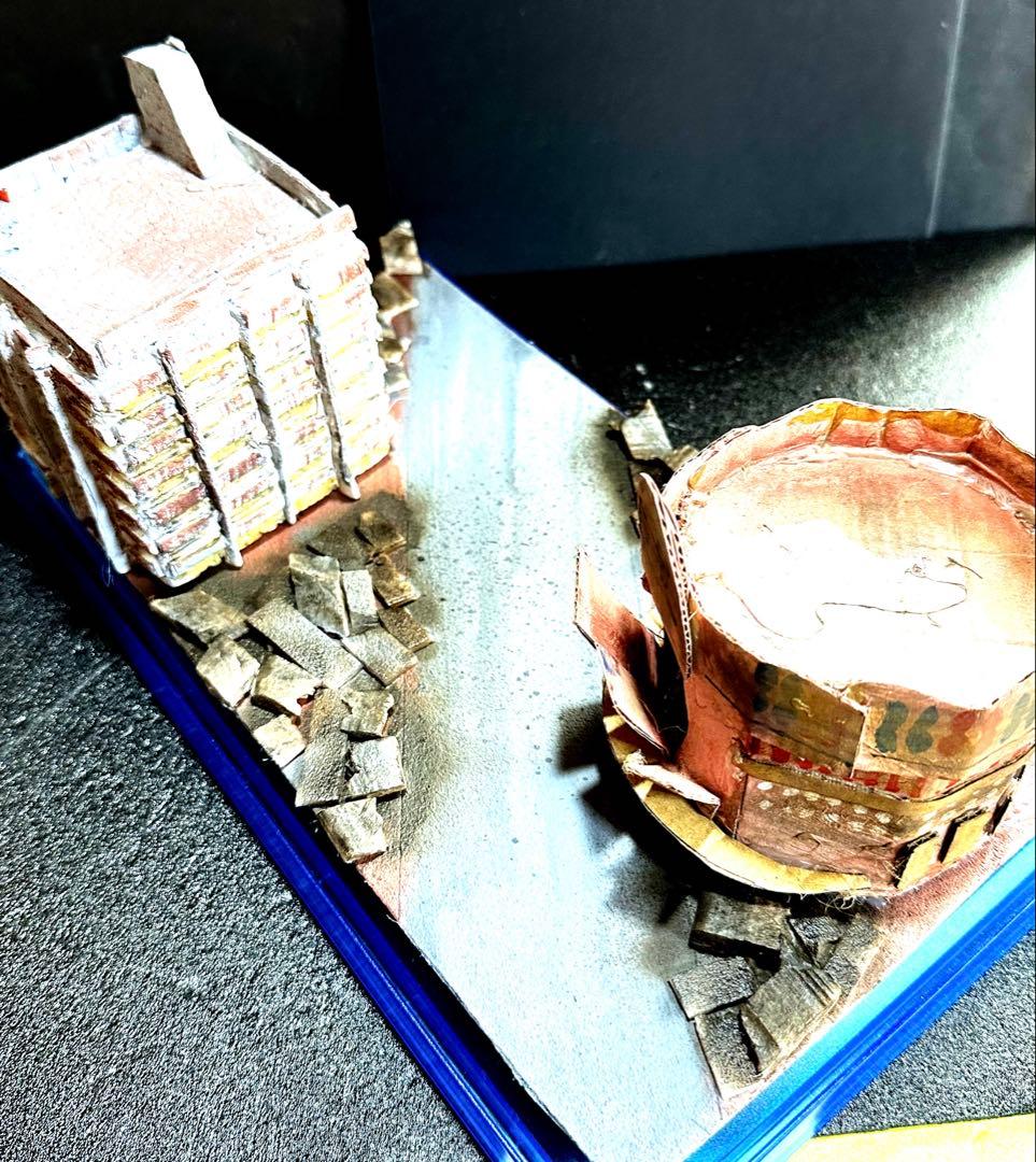 TMKゴジラ２０２３プラモデル組み立て完成品、銀座ジオラマセット